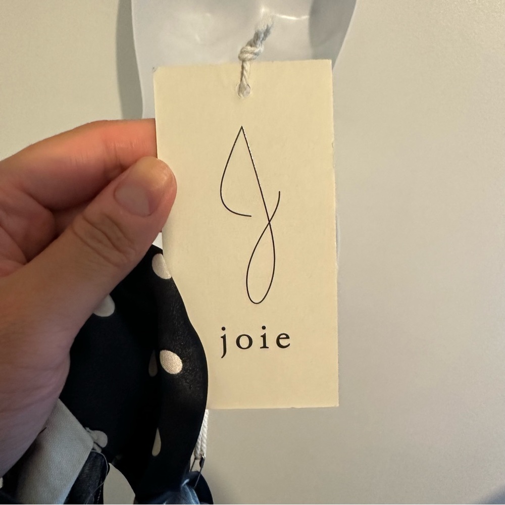 Joie Women’s Black top with white polka dots size Large 🆕 - Picture 14 of 15